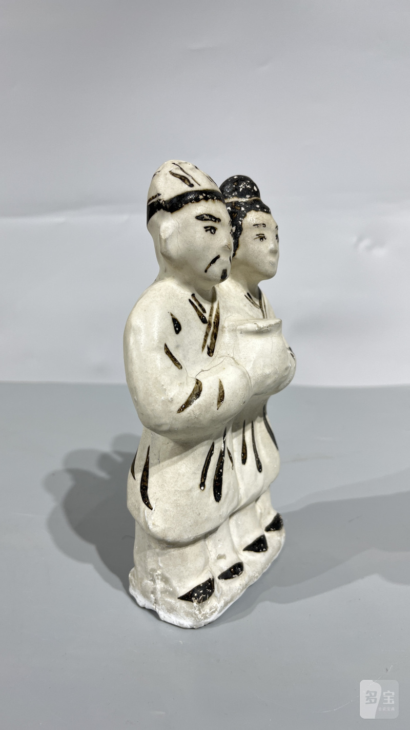 明 磁州和合二仙瓷塑 - 图4